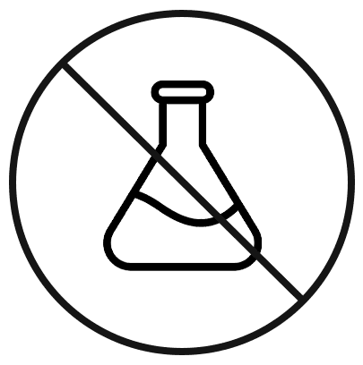 Icône d'une potion barrée pour faire référence aux patchs qui sont sans OGM.
